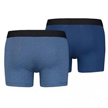 Boxer da Uomo Levi's Ottica Illusione 2 Pz Cotone Organico Blu Scuro M