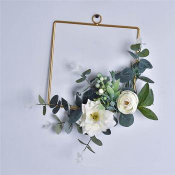 Artificial Silk Flower Wall Hanging Wreath