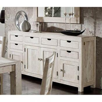 Buffet en acacia blanchi