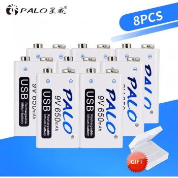 Palo 6F22 650mAh Rechargeable Battery