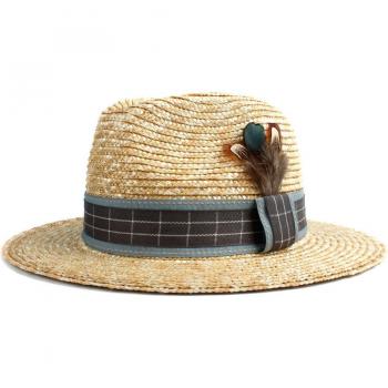 Sombrero de paja de trigo con ala ancha, estilo Jazz, tamaño 56-58CM