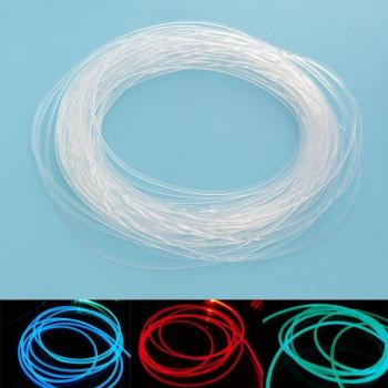 Fibra óptica PMMA con brillo lateral, 1.5/2/3/4mm, luz LED para coches