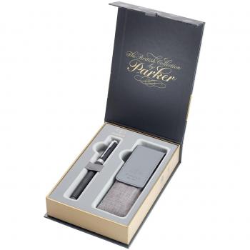 PARKER Ingenuity British Collection Kugelschreiber, Geschenkbox und Etui, Large Black Rubber C.C