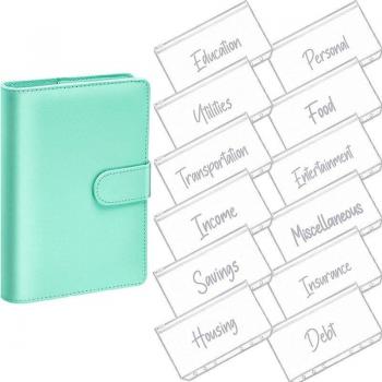 A6 Magnetic Personal Planner Binder with Zipper and 12 Pockets