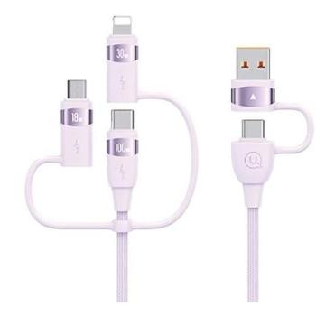 Câble 6 en 1 Usams USB-C/Micro-USB/Lightning 1,2 m Violet