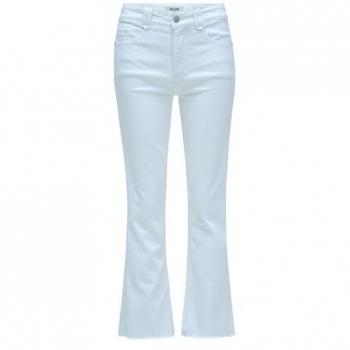 Faith Style White Cropped Jeans