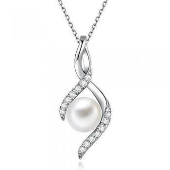 Collier Perle Argent 925 Pendentif Femme