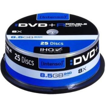 5 Intenso Rohlinge DVD+R Double Layer 8,5GB 8x Spindel