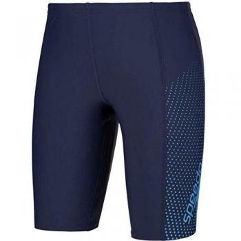 Speedo Jungen Gala Logo Panel Badehose, Navy/Brilliantblau, 164 cm