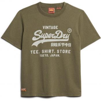 Tee Relajado Heritage W1011476A Superdry en Color Khaki Marl