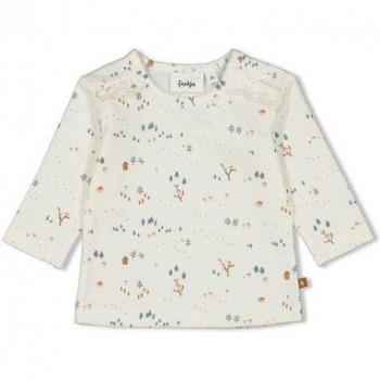 T-Shirt a Maniche Lunghe Feetje AOP My Happy Place Natur