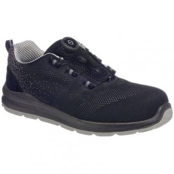 Scarpe di sicurezza basse Wire Lace Safety Trainer Knit S1P Nero/Grigio 37