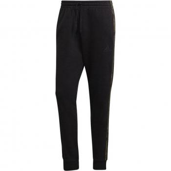 Pantalon slim noir à motif camouflage