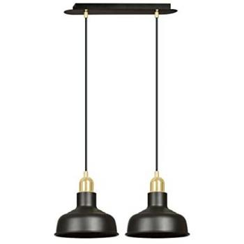 Barre noire Emibig Ibor, suspension 2×E27