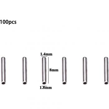 100pcs Copper Crimp Connectors for Fishing Lines
