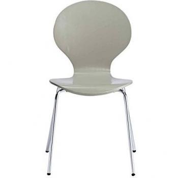 Ibiza Design Stone-Colored Stackable Dining Chairs, Set of 4