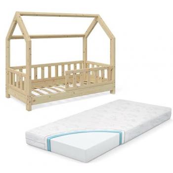 Hausbett Wiki, Braun, 70x140 cm mit Vitalispa Matratze