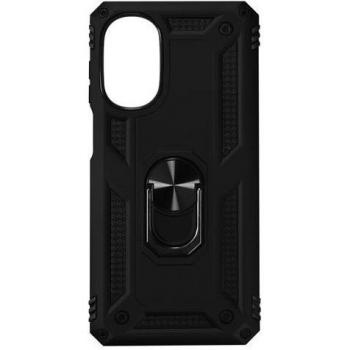 Couvercle Moto G52 G82 résistant aux chocs, bi-matière, support vidéo noir