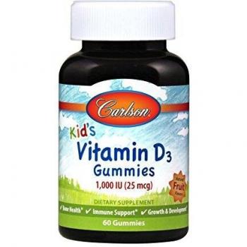 Gomitas de Fruta Natural con Vitamina D3 para Niños 1000 UI 60 Gominolas