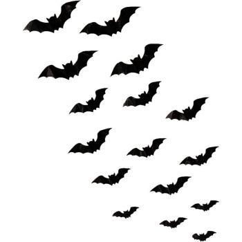 Conjunto de Murciélagos 3D para Paredes de Halloween