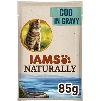 IAMS Naturel Chat Adulte Morue Océanique en Sauce 85 g