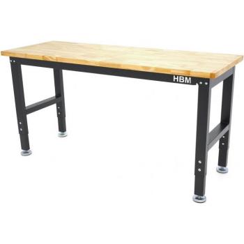 Établi HBM 152 cm avec plan de travail en bois massif