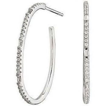 Pendientes ITEMPORALITY Aros Baguette Plata y Circonitas