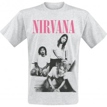 Nirvana Männer‑T-Shirt “Bathroom Photo” – grau meliert, Größe XXL – Lizenziertes Merchandise