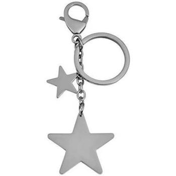Akzent Unisex-Schlüsselanhänger Edelstahl Stern Karabiner Schlüsselring 5090023