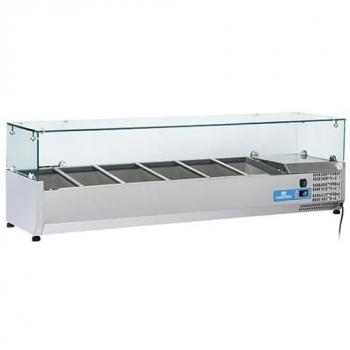 Saladette Réfrigérée 5X GN 1/3 + 1X GN 1/2 H 150 mm, Temp. 2 à 8°C – Mastro (9964CV)