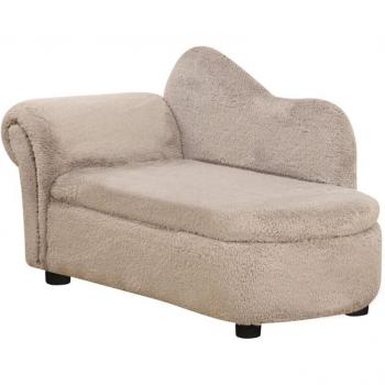Cuccia Divano Deluxe con Spazio Vano 80x40x46 cm – Rivestimento Morbido Beige