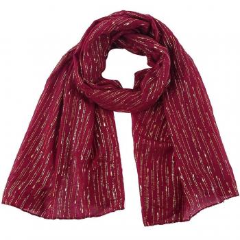 Burgundy Gold Chain Scarf