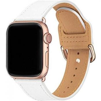 SUNFWR Leather Strap for Apple Watch 38mm 40mm 42mm 44mm