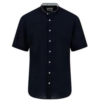 Camicia Lino Estate Fynch Hatton Navy a Maniche Cortissime L