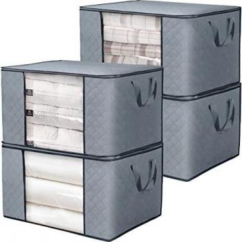 BoxLegend Heavy-Duty Blanket & Sheet Storage – 90L, 4 Pieces