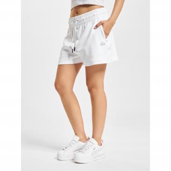 Short lacoste 2-ply cotton blanco femenino con cierre ajustable
