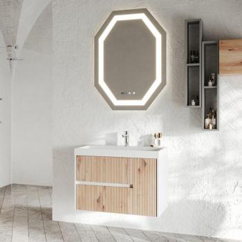 Mueble de baño con lavabo y cajones 80 cm