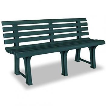 Patio Terrasse Parc Banc de Jardin en Plastique Vert vidaXL