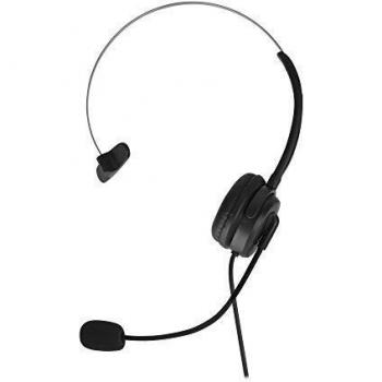 Xqisit Mono Kopfhörer mit Mikrofon (Kabelgebunden), Schwarz