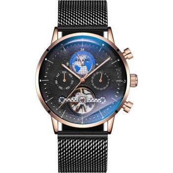 Montre AILANG pour Homme, Mécanique Automatique à Tourbillon, Cuir Étanche Dégradé, 8613B, 2022