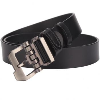 Genuine Leather Bison Denim Men's Waistband Belt with Buckle