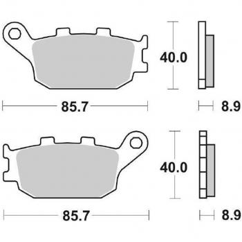 Plaquette de frein SBS Go Ahead 657 (LS) SAUF GLADIUS 650