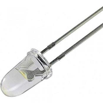 Diodo LED 3 mm Sunny White 4500 mcd 60 ° 20 mA 3.2 V