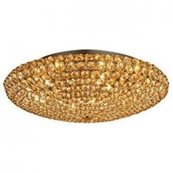 Netlighting King 9 Light Indoor Large Flush Light Gold G9