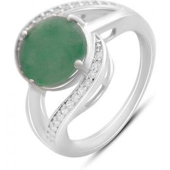 Orecchini argentati con smeraldo naturale e fianite – 2172475 – Verde smerald