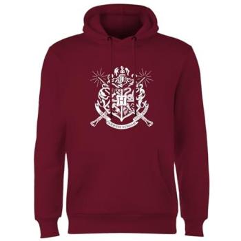 Unisex Burgundy Hogwarts Crest Hoodie – Large Size