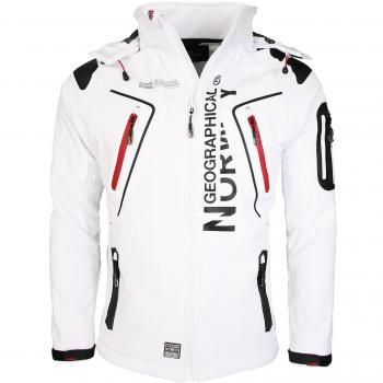 Geographical Norway Techno Softshelljacke Herren Kapuze detachable Weiß XL