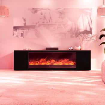 Kit Chimenea Móvil Meda 150 con Tapa de Grafito y Llamada LED