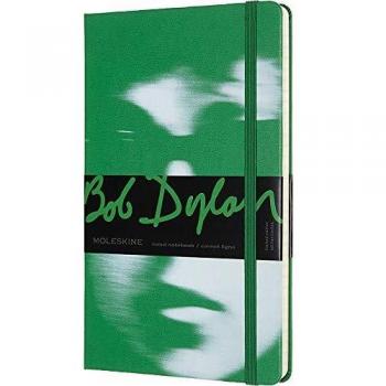 Cuaderno a tinta ecológica Bob Dylan versión grande, líneas gruesas y color verde