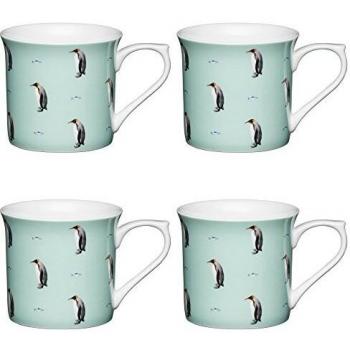 Light Blue Penguin Fluted Mug Set, KitchenCraft